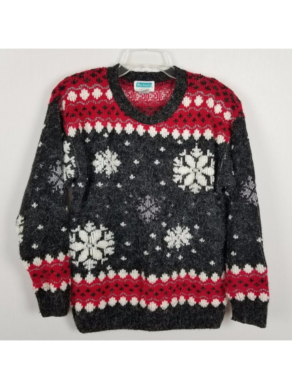 Partners Mervyns Vintage snowflakes geometric 100% acrylic women sweater sz S